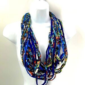 Dona Bela Shreds Shred Lite upcycled fabric necklace scarf boho jewelry NEW NWOT